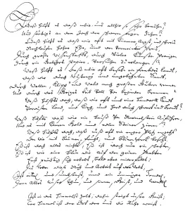 Historic manuscript, 1640, mourning poem by Christian Gryphius