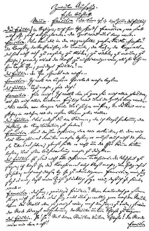 Historic manuscript, 1767, page from Minna von Barnhelm by Gotthold Ephraim Lessing