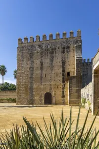 Historic Moorish fortress in the middle of a city