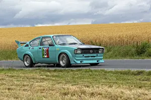 Historic Opel Kadett racing touring car at the presentation drive of the 10th Ziegenruck hill climb<br> Historic Opel