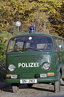 Historic personal carrier van of the German police