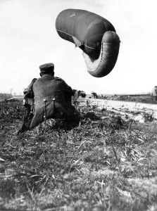 Historic photo, airship in the First World War