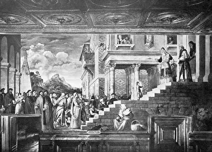 Historic photo (ca 1880) of the visit of Mary