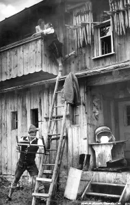 Historic photo, Fensterln
