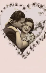 Historic photo, loving couple, ca. 1920