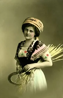 Historic photo, peasant woman, ca. 1915