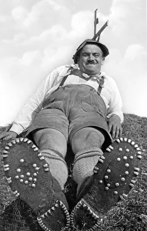 Historic photograph, Bavarian man, around 1930