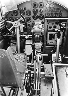 Historic photograph, cockpit, around 1940