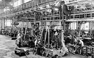 Historic photograph, factory hall, around 1925