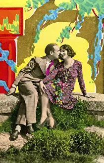 Historic photograph, flirt, around 1925