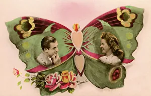 Historic photograph, flirt, around 1940