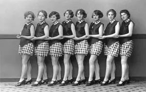 Historic photograph, group of pretty girls