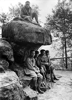 Historic photograph, hiker, around 1925