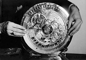 Historic photograph, largest wristwatch of the world