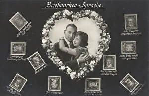 Historic photograph, love letters, around 1918