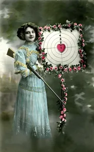 Historic photograph, love shooting, around 1905