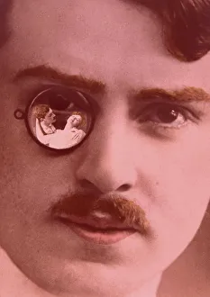 Historic photograph, man with monocle