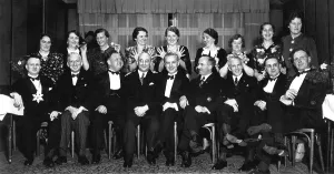 Historic photograph, merry group of people