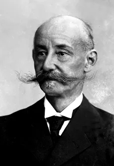 Historic photograph, old man with a moustache