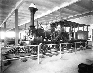 Historic photograph, steam engine, around 1924