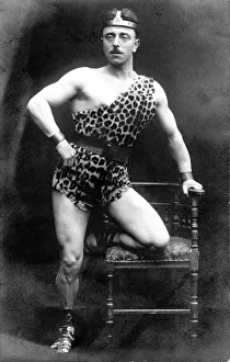 Historic photograph, strong man