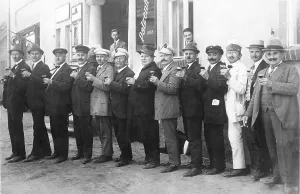Historic photograph, wine festival, around 1920