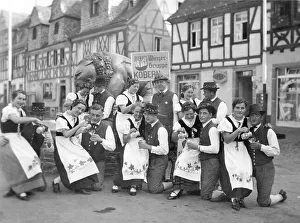 Historic photograph, wine festival, around 1925
