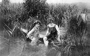 Historic photograph, women bathing