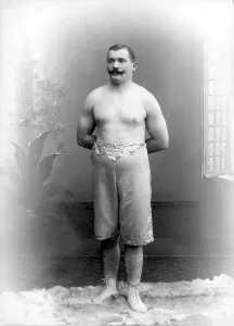Historic photograph, wrestler, around 1890
