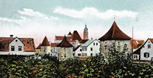 Historic postcard about 1900 Weissenburg Middle Franconia Germany