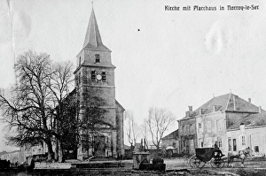 Historic postcard, field post, view of the town of Norroy le sec, base quarter of the Prussian army, around 1915, Norroy le sec, Lothringen, Lorraine, Departement de Meurthe-Moselle, France, Europe