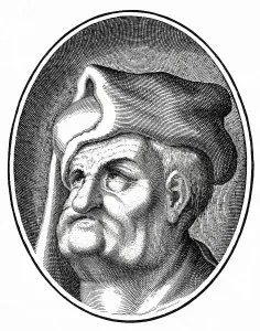 Historic print, 1551, portrait of Claus Narr also known as Claus Narren von Ranstedt