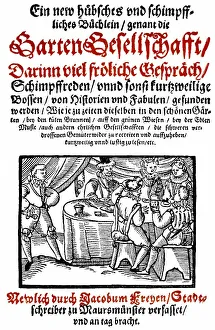 Historic print, 1565, front page by Jakob Frey