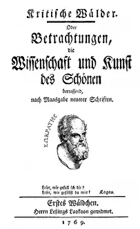 Historic print, 1769, title page by Johann Gottfried von Herder