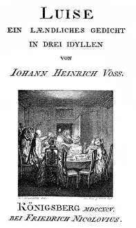 Historic print, 1795, title page of Luise by Johann Heinrich Voss