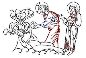 Historic print, The Creation of Eve