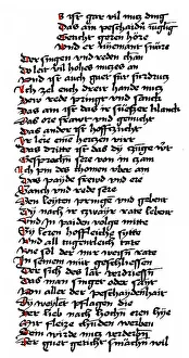 Historic print, manuscript, Partonopier and Meliur