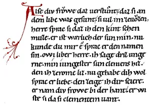 Historic print, manuscript, Vorau Manuscript