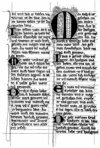 Historic print, Pruenn-Munich Manuscript