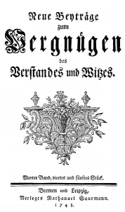 Historic print, title page of Bremer Beitraege