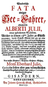 Historic print, title page of Insel Felsenburg