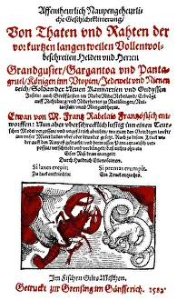 Historic print, title page by Johann Baptist Fischart