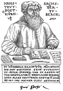 Historic print, woodcut with autograph