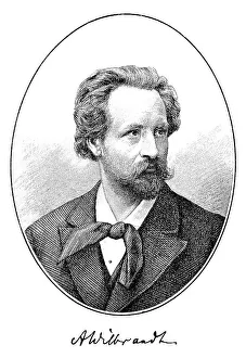 Historic printing, portrait by Adolf von Wilbrandt