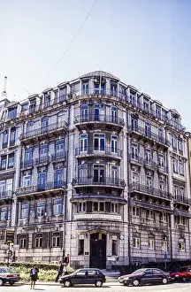 Historic residential building with azulejos on Rua Braamcamp Lisbon
