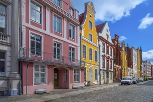 Historic row of houses, Gothic style