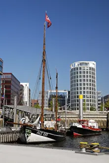 Historic sailing ships in the traditional ship port