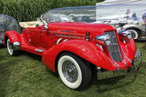 Historic sports car Auburn Boattail Speedster 852 Supercharged from 30s 1936 by Auburn Automobile Company