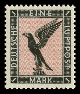 Historic stamp, German Reich, airmail stamp with eagle