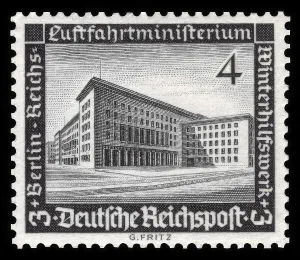 Historic stamp, German Reich, Ministry of Aviation in Berlin